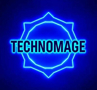 Néon avec le logo Technomage
