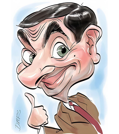 Caricature de Mr Bean réalisée lors d'un événement