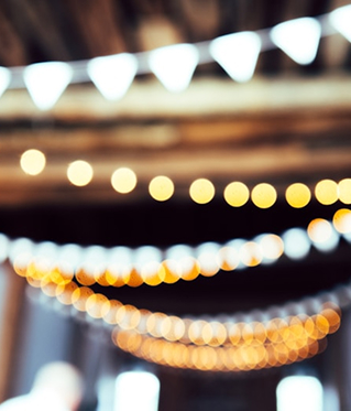 Lumières de décorations lors d'un événement